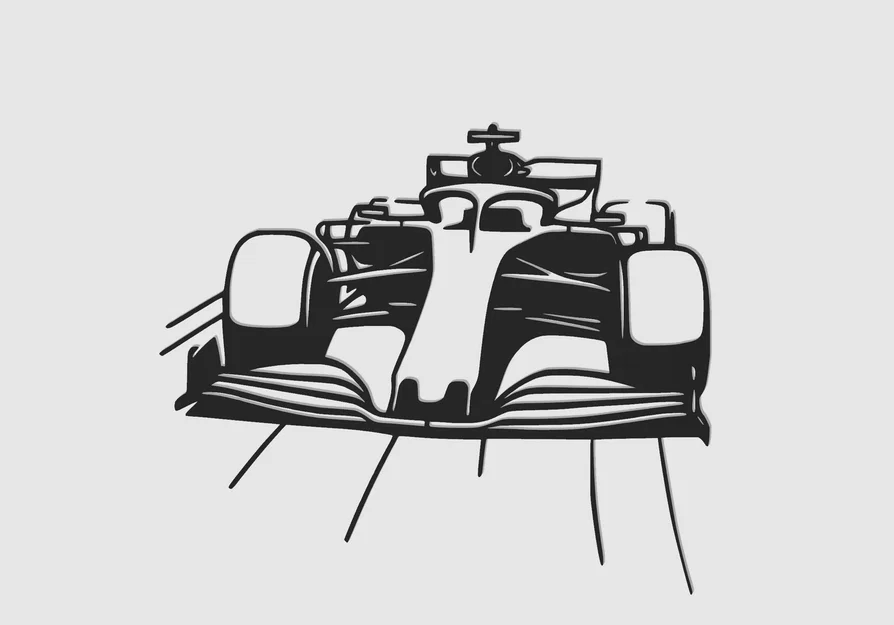 Tranh Treo Tường Line Art Xe F1 (F1 Car Wall Art Decor Line Art) - Image 1