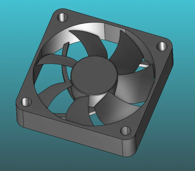 Mô hình 3D quạt tản nhiệt 6015 chuẩn xác cho thiết kế máy in 3D - Image 1