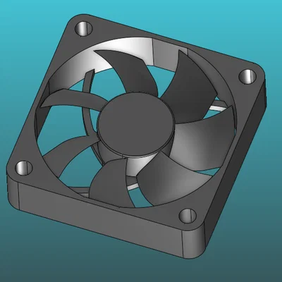 Mô hình 3D quạt tản nhiệt 6015 chuẩn xác cho thiết kế máy in 3D