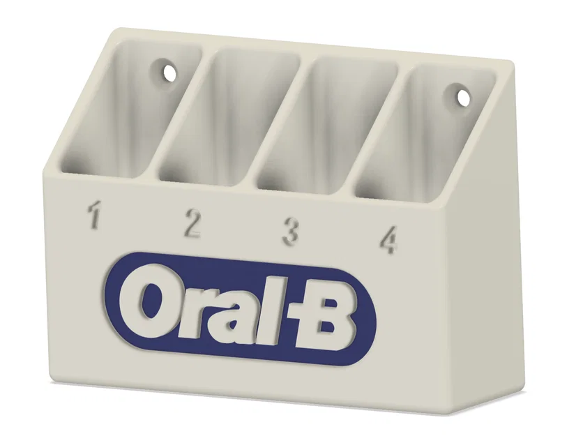 Giá treo bàn chải điện Oral-B 4 ngăn in 3D tiện dụng - Image 1