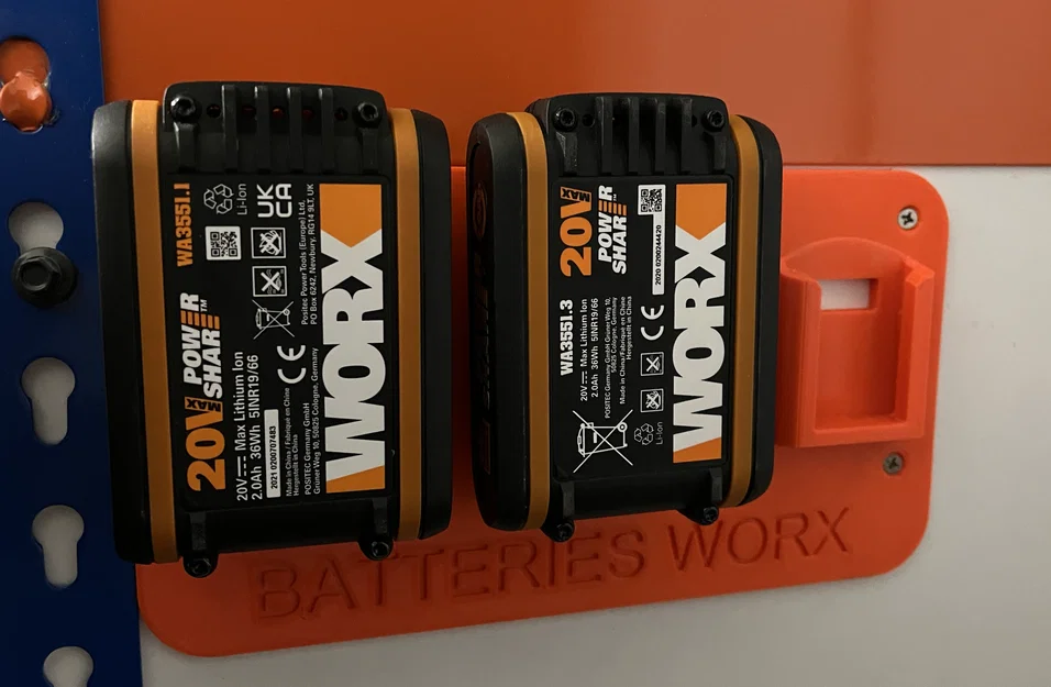 Giá treo tường 3 pin Worx: Giải pháp lưu trữ pin thông minh và gọn gàng - Image 2