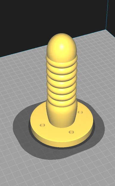 Dildo thiết kế có gân với đế gắn đa năng in 3D (NSFW) - Image 1