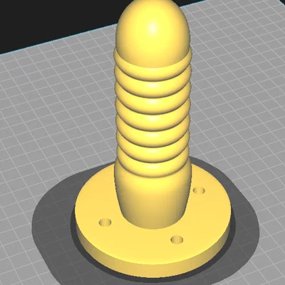 Dildo thiết kế có gân với đế gắn đa năng in 3D (NSFW)