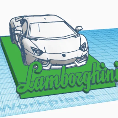 Mô hình 3D xe Lamborghini Aventador trưng bày đẹp mắt