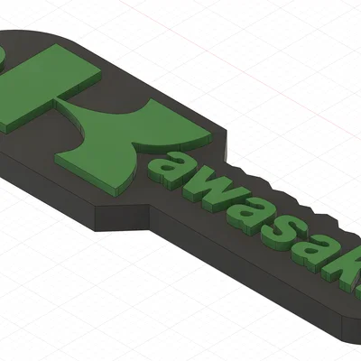 Móc khóa Kawasaki in 3D độc đáo dành cho người yêu xe