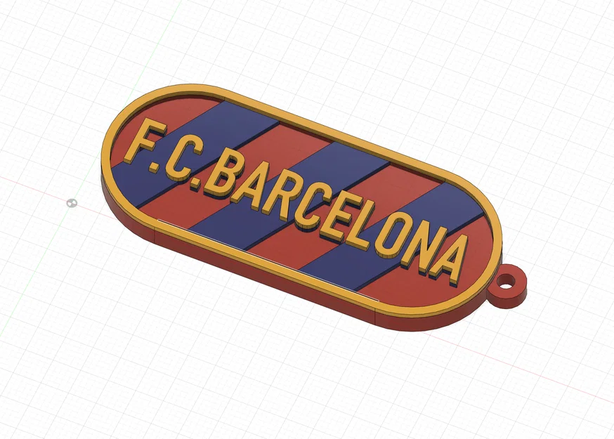Móc khóa F.C. Barcelona độc đáo - In 3D dễ dàng đa sắc màu - Image 1