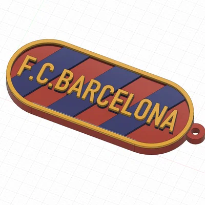 Móc khóa F.C. Barcelona độc đáo - In 3D dễ dàng đa sắc màu