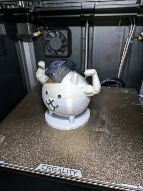 Mô hình 3D Mohawk Cat từ The Battle Cats đáng yêu - Image 1