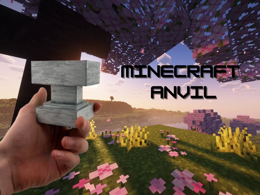 Mô hình cái đe (Anvil) Minecraft 3D - Đồ trang trí bàn làm việc cực chất - Image 1