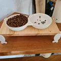 Chân đế kê bát ăn cho chó mèo (mô hình 3D hình xương và cá) - Thumbnail 3