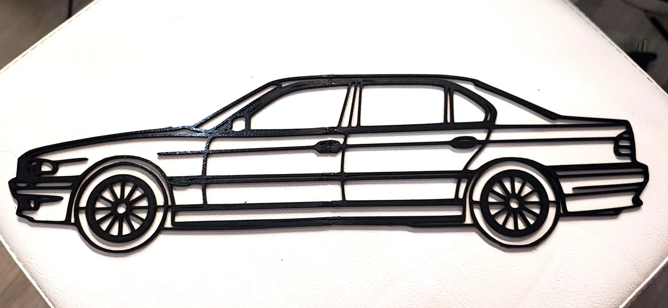 Mô hình trang trí tường BMW E38 (Wall Art) - Thiết kế tinh tế cho tín đồ xe - Image 1