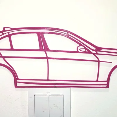 Mô hình trang trí tường xe BMW E90 Silhouette độc đáo cho người yêu xe