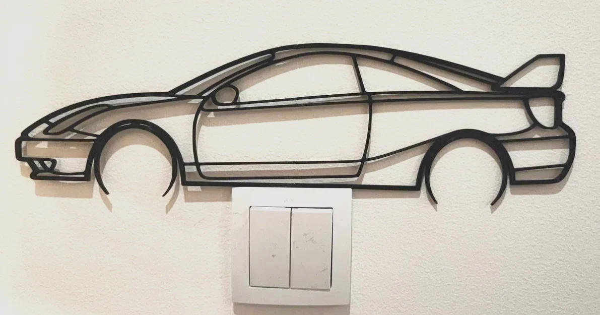 Mô hình trang trí tường Toyota Celica - Silhouette xe thể thao in 3D - Image 1