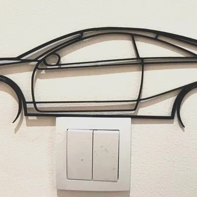 Mô hình trang trí tường Toyota Celica - Silhouette xe thể thao in 3D