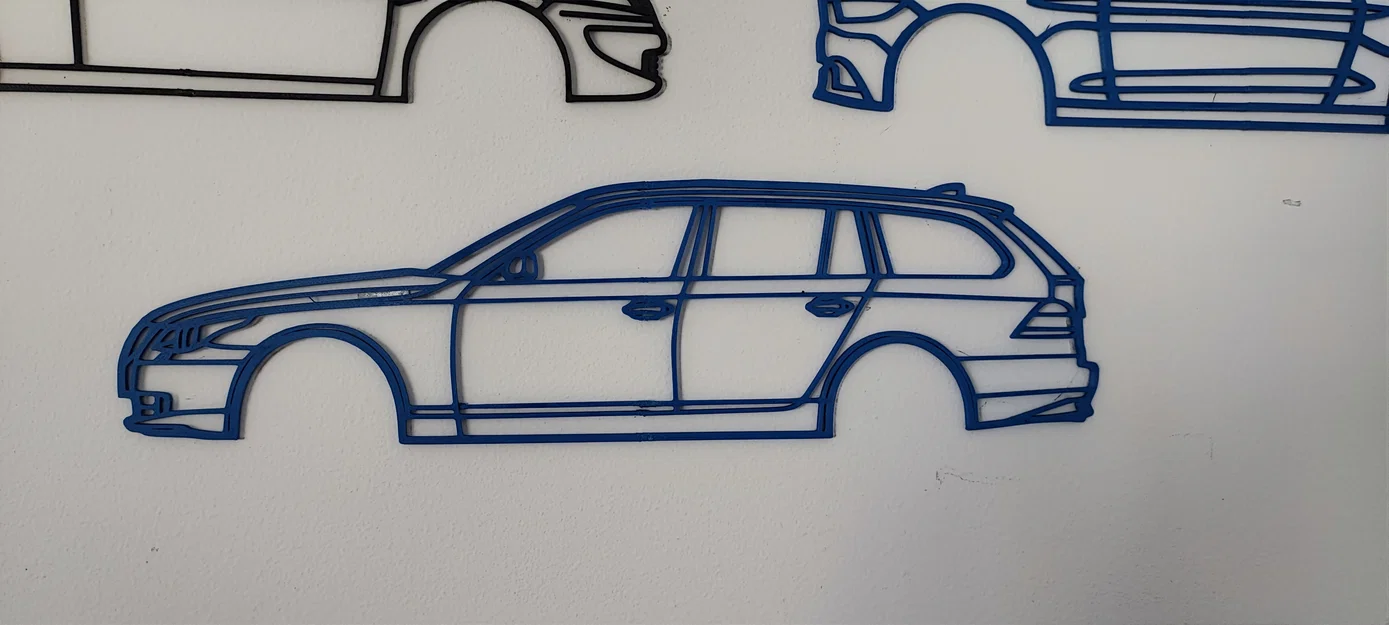 Mô hình trang trí tường Silhouette xe BMW E60 in 3D độc đáo - Image 1