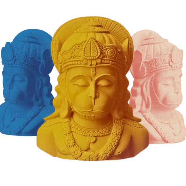 Mô hình tượng Lord Hanuman chi tiết sắc nét cho in 3D - Image 1