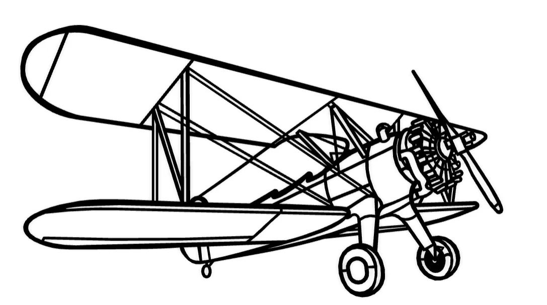 Mô hình trang trí tường máy bay Boeing-Stearman Model 75 độc đáo - Image 1
