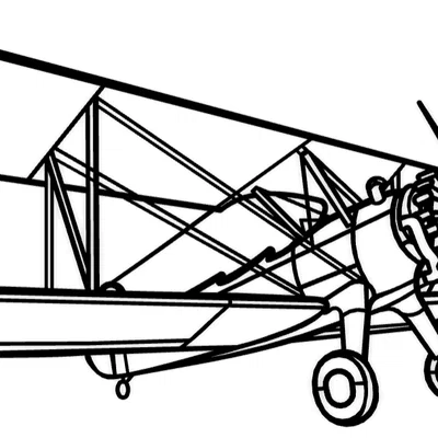 Mô hình trang trí tường máy bay Boeing-Stearman Model 75 độc đáo