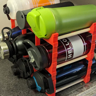 Kệ chai nước/bình giữ nhiệt dạng module (Modular Water Bottle / Thermos rack)