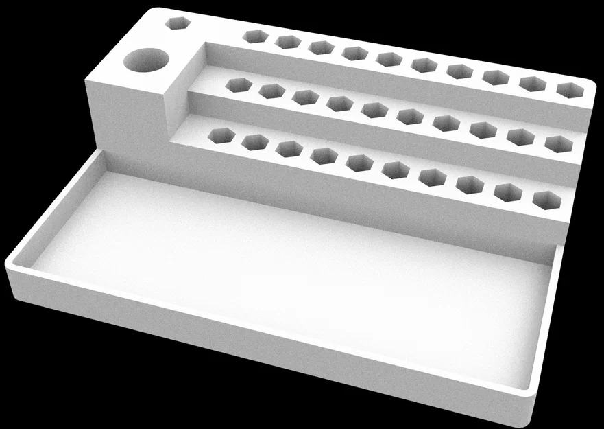 Khay đựng đầu vít Hex (Hex bit holder) thông minh cho bàn làm việc - Image 1