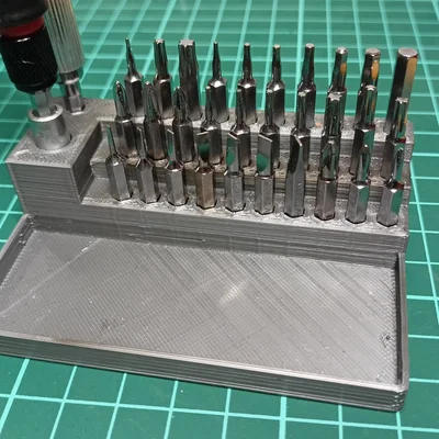 Khay đựng đầu vít Hex (Hex bit holder) thông minh cho bàn làm việc