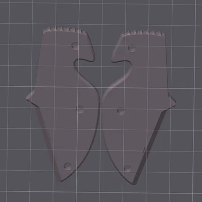 Dao rọc giấy karambit gập Clicky - không overhangs