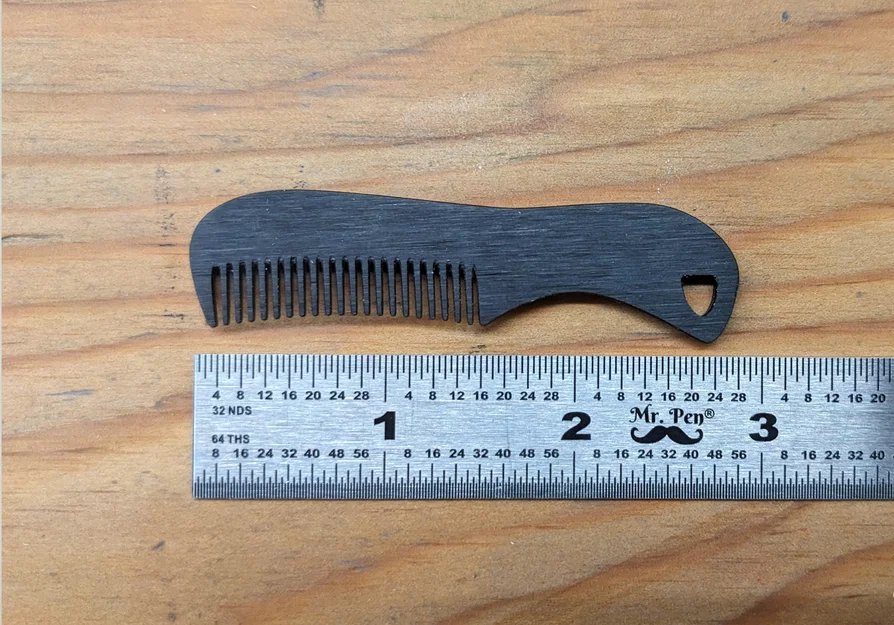 Lược Mini Bỏ Túi Cho Râu Và Ria Mép (Mustache/Beard Comb Keychain) - Image 2