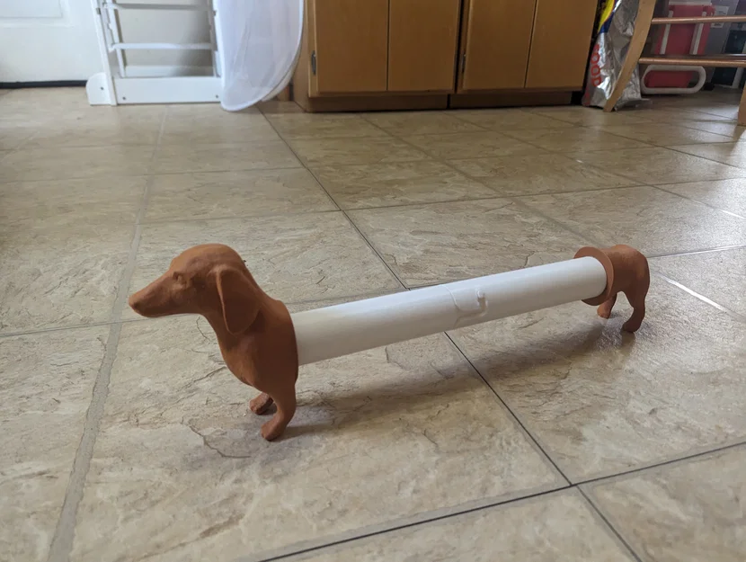 Giá treo giấy cuộn hình Dachshound (Dachshound Paper Towel Holder) - Image 2