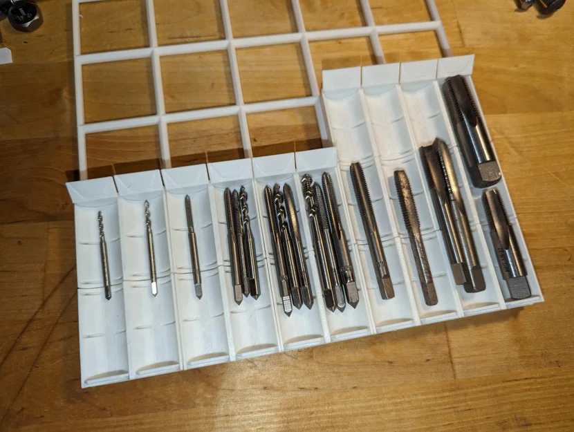 Gridfinity Modular Bit Organizer – Khay mô-đun sắp xếp mũi khoan/taro - Image 2