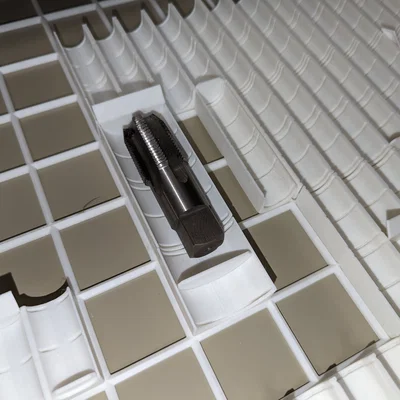 Gridfinity Modular Bit Organizer – Khay mô-đun sắp xếp mũi khoan/taro