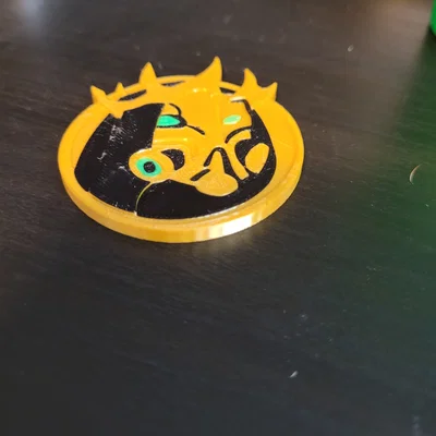 Mô hình 3D Huy hiệu Hades Medallion - Phụ kiện độc đáo từ Fortnite