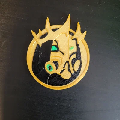 Mô hình 3D Huy hiệu Hades Medallion - Phụ kiện độc đáo từ Fortnite