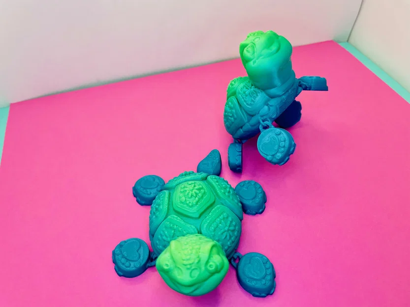Mô hình rùa 3D siêu đáng yêu với khớp chân linh hoạt (Turtle Flexi Feet) - Image 1