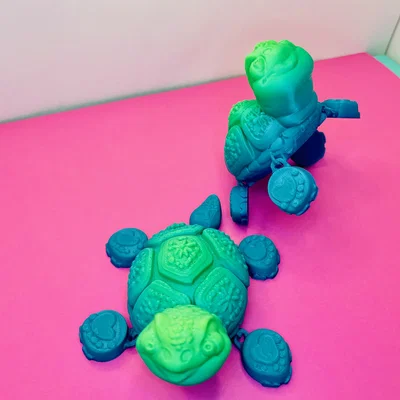 Mô hình rùa 3D siêu đáng yêu với khớp chân linh hoạt (Turtle Flexi Feet)
