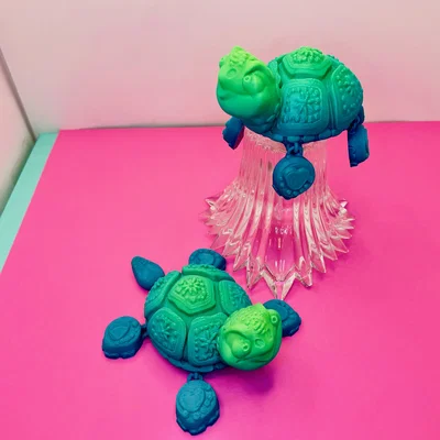 Mô hình rùa 3D siêu đáng yêu với khớp chân linh hoạt (Turtle Flexi Feet)