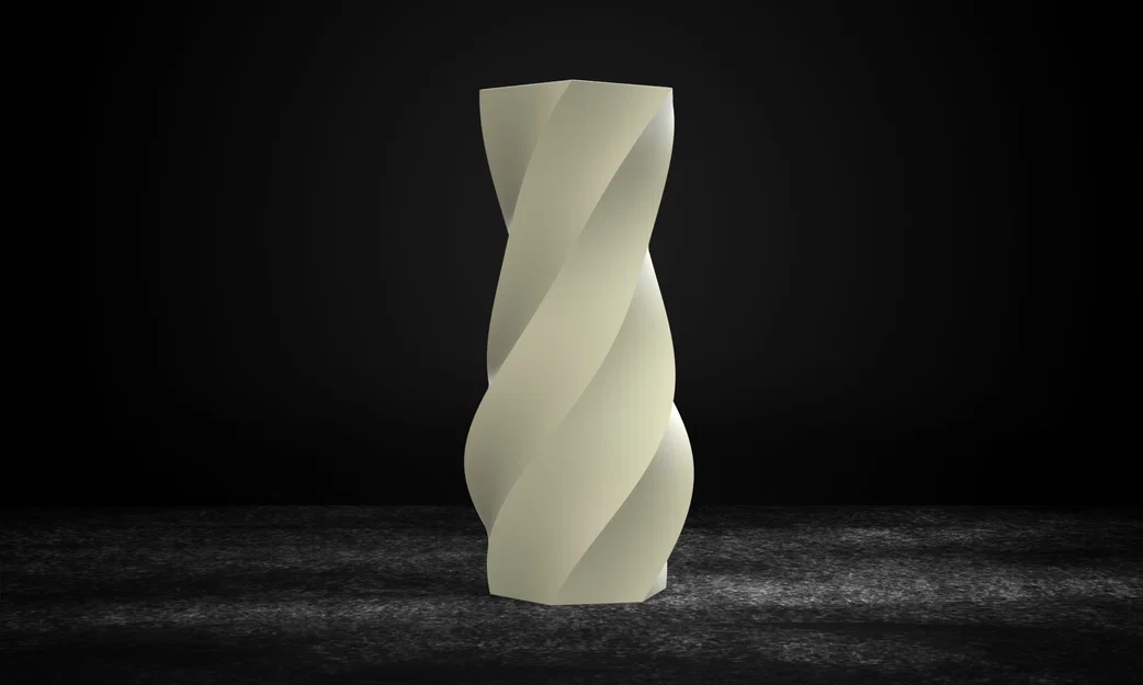 Mẫu in 3D bình hoa xoắn ốc hiện đại trang trí nhà cửa - Image 2