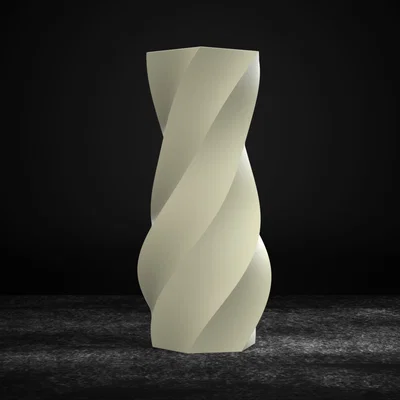 Mẫu in 3D bình hoa xoắn ốc hiện đại trang trí nhà cửa