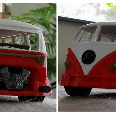 Mô hình xe đua VW Bus cổ điển 3D: Thiết kế độc đáo và chi tiết