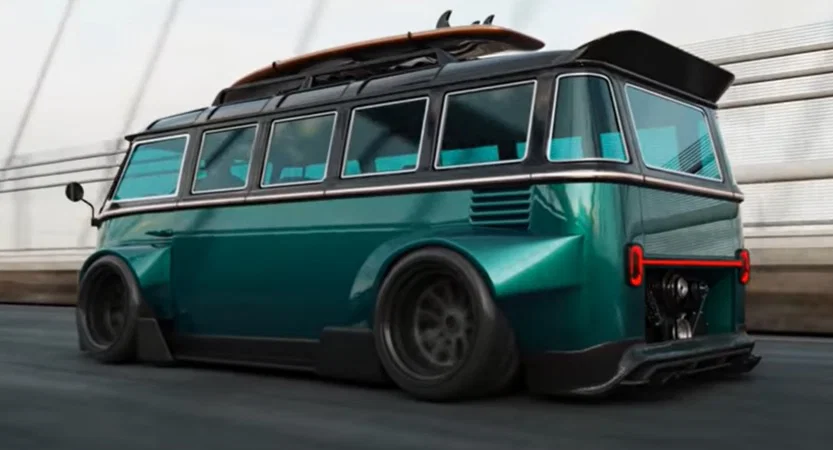 Mô hình xe đua VW Bus cổ điển 3D: Thiết kế độc đáo và chi tiết - Image 4