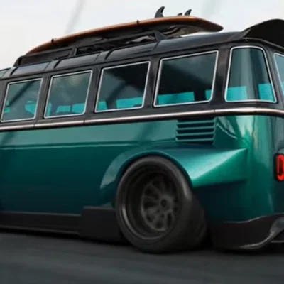 Mô hình xe đua VW Bus cổ điển 3D: Thiết kế độc đáo và chi tiết