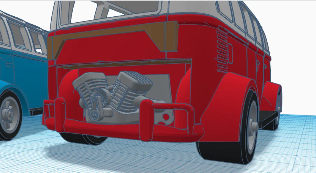 Mô hình xe đua VW Bus cổ điển 3D: Thiết kế độc đáo và chi tiết - Image 6