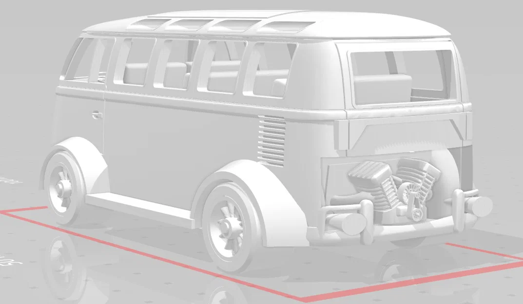 Mô hình xe đua VW Bus cổ điển 3D: Thiết kế độc đáo và chi tiết - Image 7