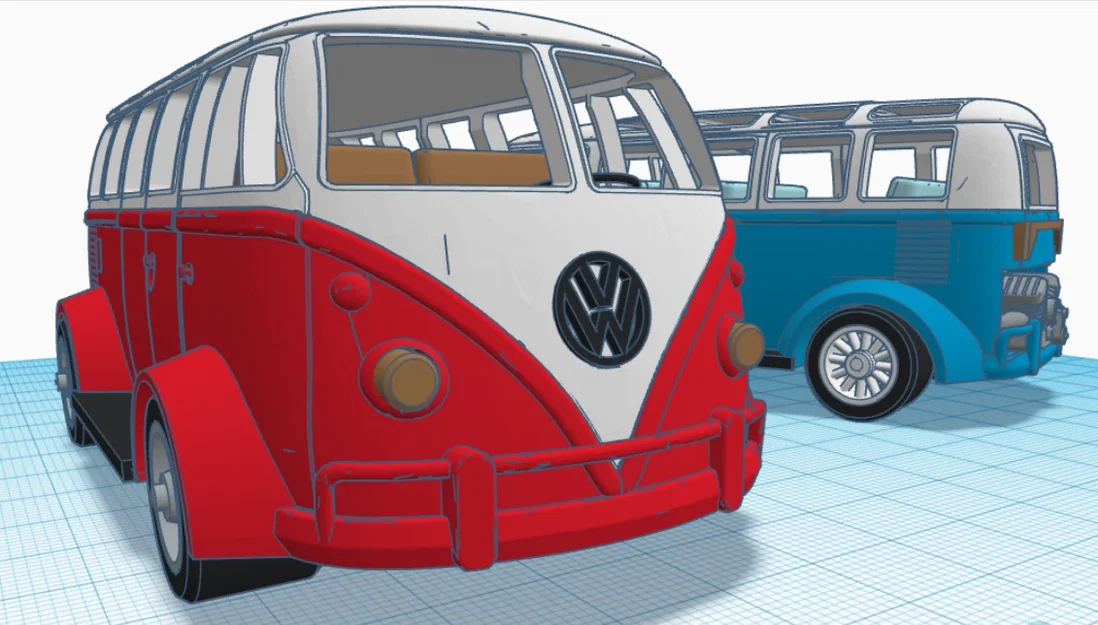 Mô hình xe đua VW Bus cổ điển 3D: Thiết kế độc đáo và chi tiết - Image 8