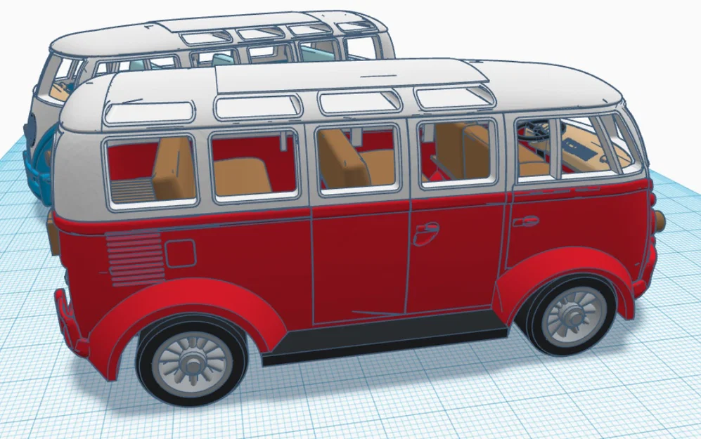 Mô hình xe đua VW Bus cổ điển 3D: Thiết kế độc đáo và chi tiết - Image 9