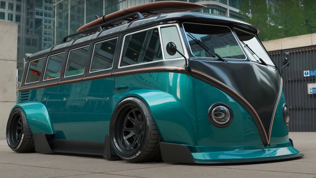 Mô hình xe đua VW Bus cổ điển 3D: Thiết kế độc đáo và chi tiết - Image 11