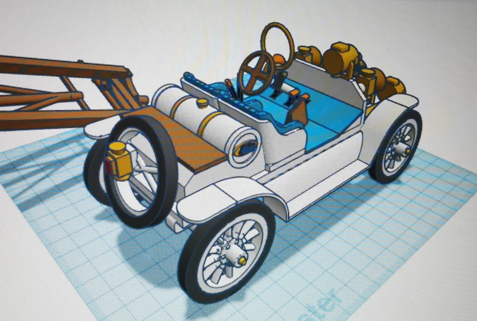 Mô hình xe cổ Ford Model T Speedster 1922 in 3D cực đẹp - Image 12