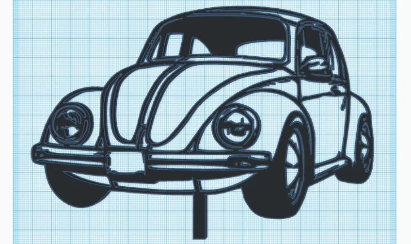 Mô hình nghệ thuật VW Beetle Classic 3D trang trí độc đáo - Image 2