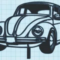 Mô hình nghệ thuật VW Beetle Classic 3D trang trí độc đáo - Thumbnail 2