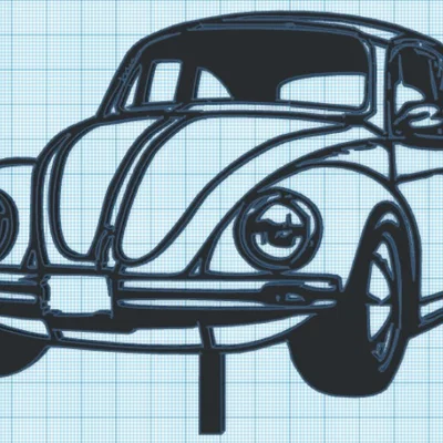 Mô hình nghệ thuật VW Beetle Classic 3D trang trí độc đáo