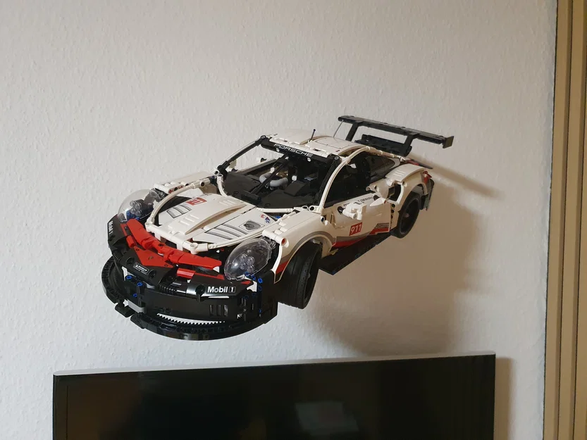 Giá treo tường (Wall mount) cho Lego Porsche 911 RSR 42096 - Image 7